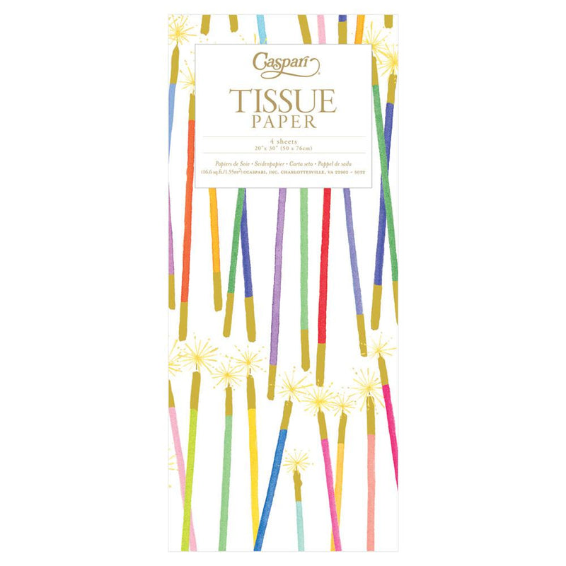 caspari Party Candles Tissue Paper - 4 Sheets Included