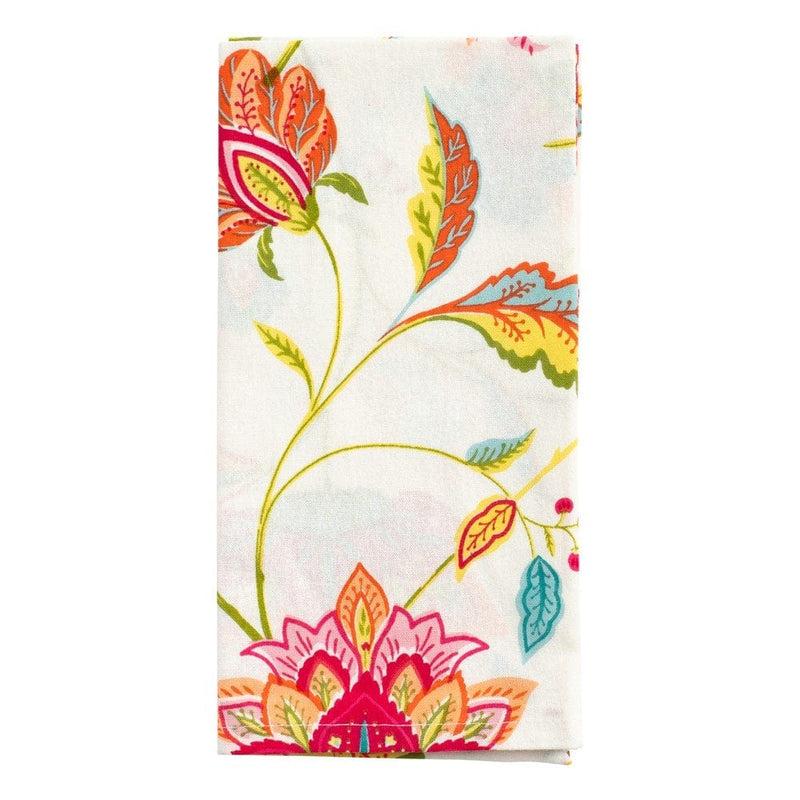 Caspari Passage To India Cloth Dinner Napkins In Ivory Multi - Set Of 4
