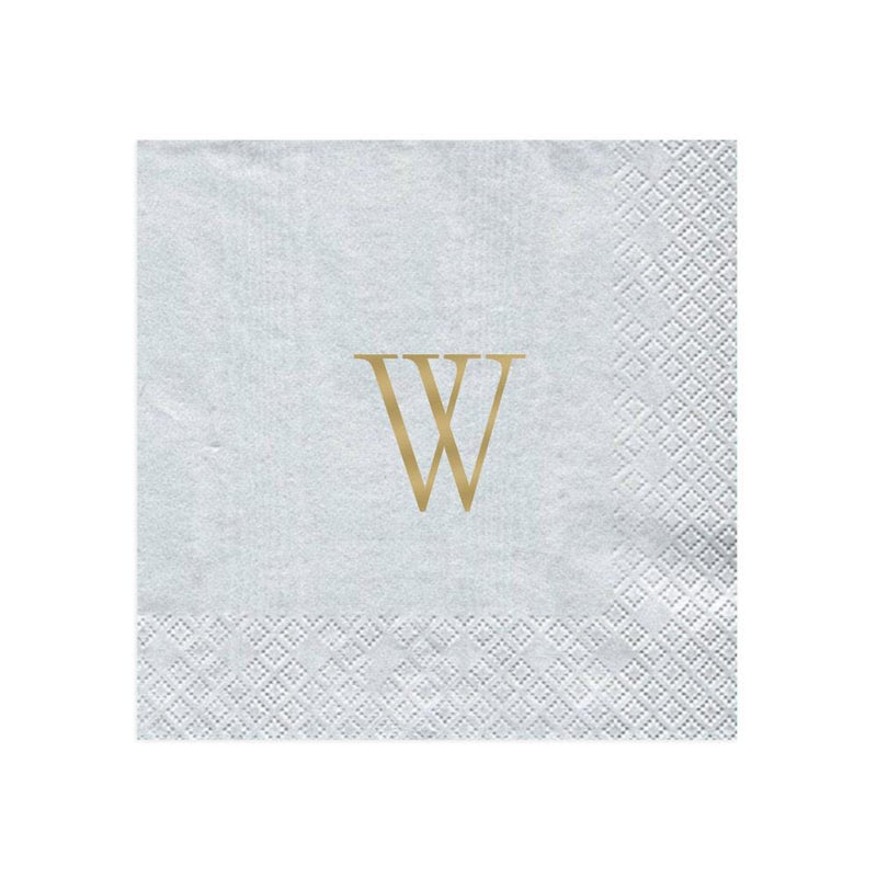 Caspari Personalized Single Initial Moiré Cocktail Napkins
