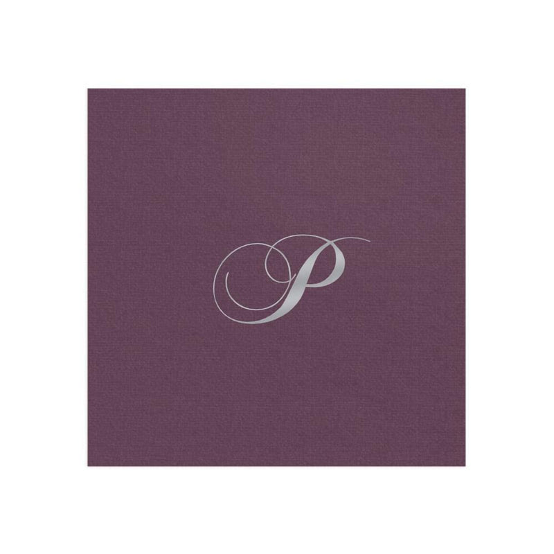 caspari Personalized Single initial Paper Linen Cocktail Napkins