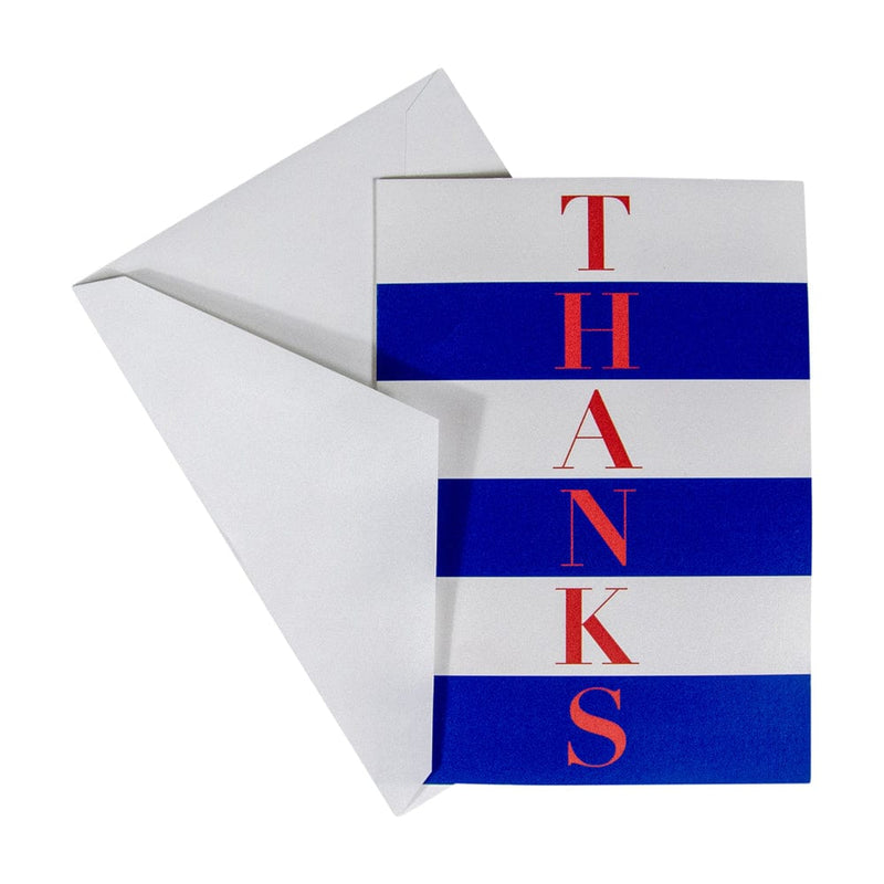Caspari Striped Thanks Thank You Notes - 8 Note Cards And Envelopes