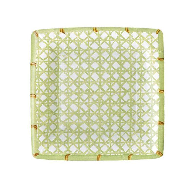 Caspari Trellis Square Paper Salad & Dessert Plates - 8 Per Package