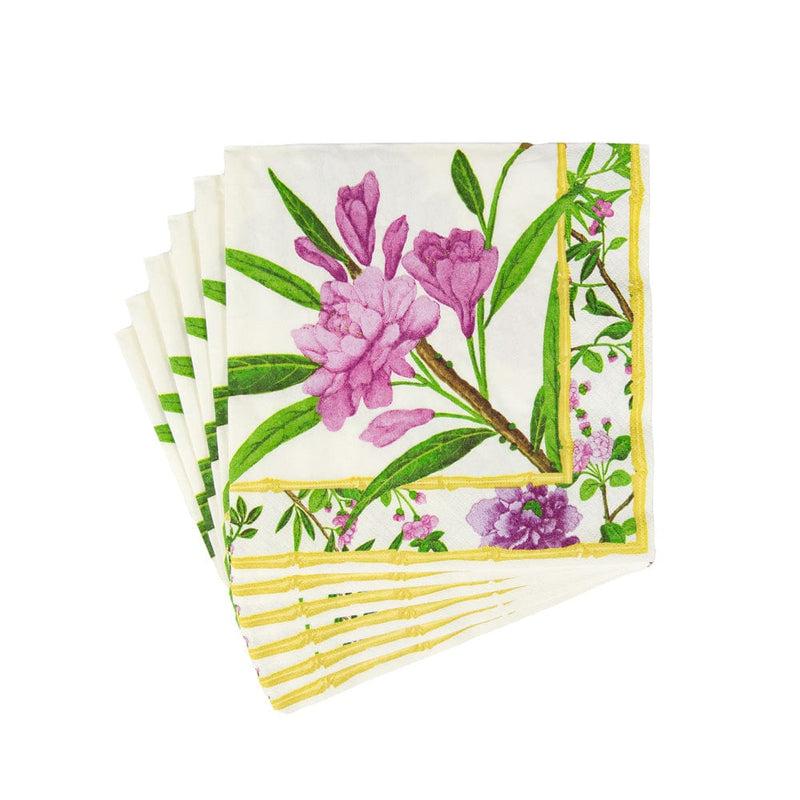 Caspari Wellington Ivory Dinner Napkins - 20 Per Package