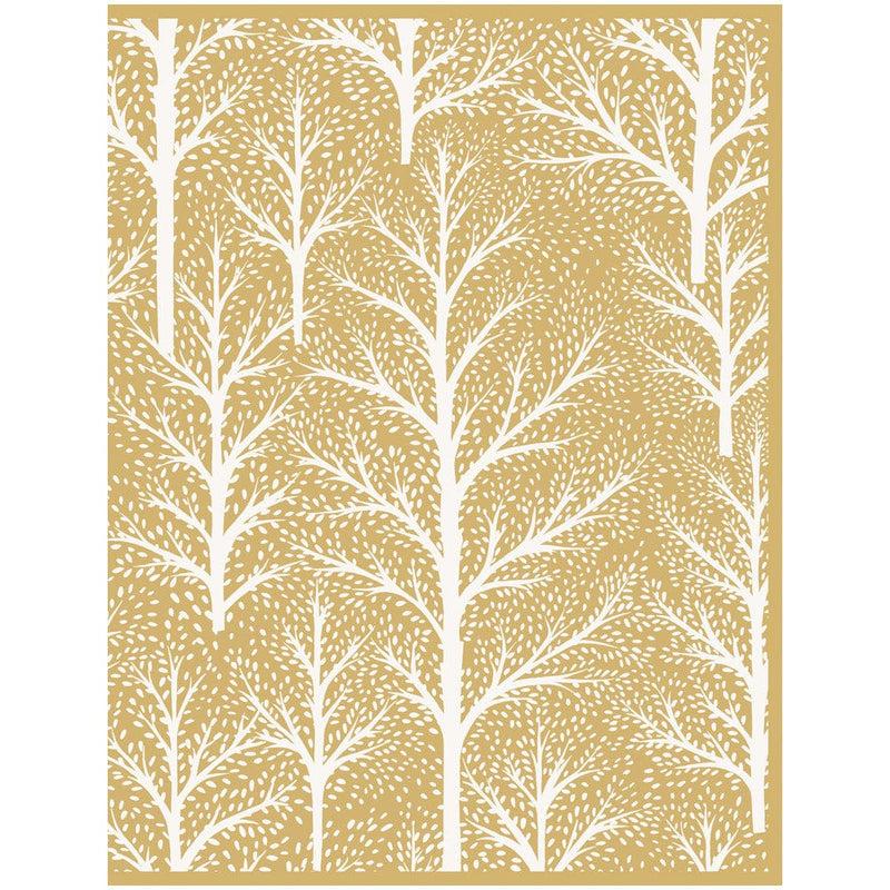 Caspari Winter Trees C-Sized Christmas Cards Pack In Cello - 5 Cards & 5 Envelopes