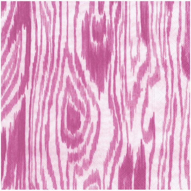 Caspari Woodgrain Fuchsia Napkin Dinner - 20 Per Package