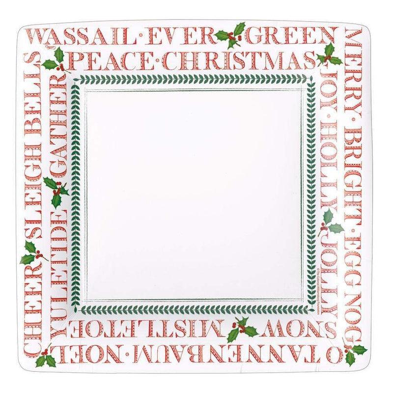 Caspari Yuletide Cheer Paper Dinner Plates - 8 Per Package